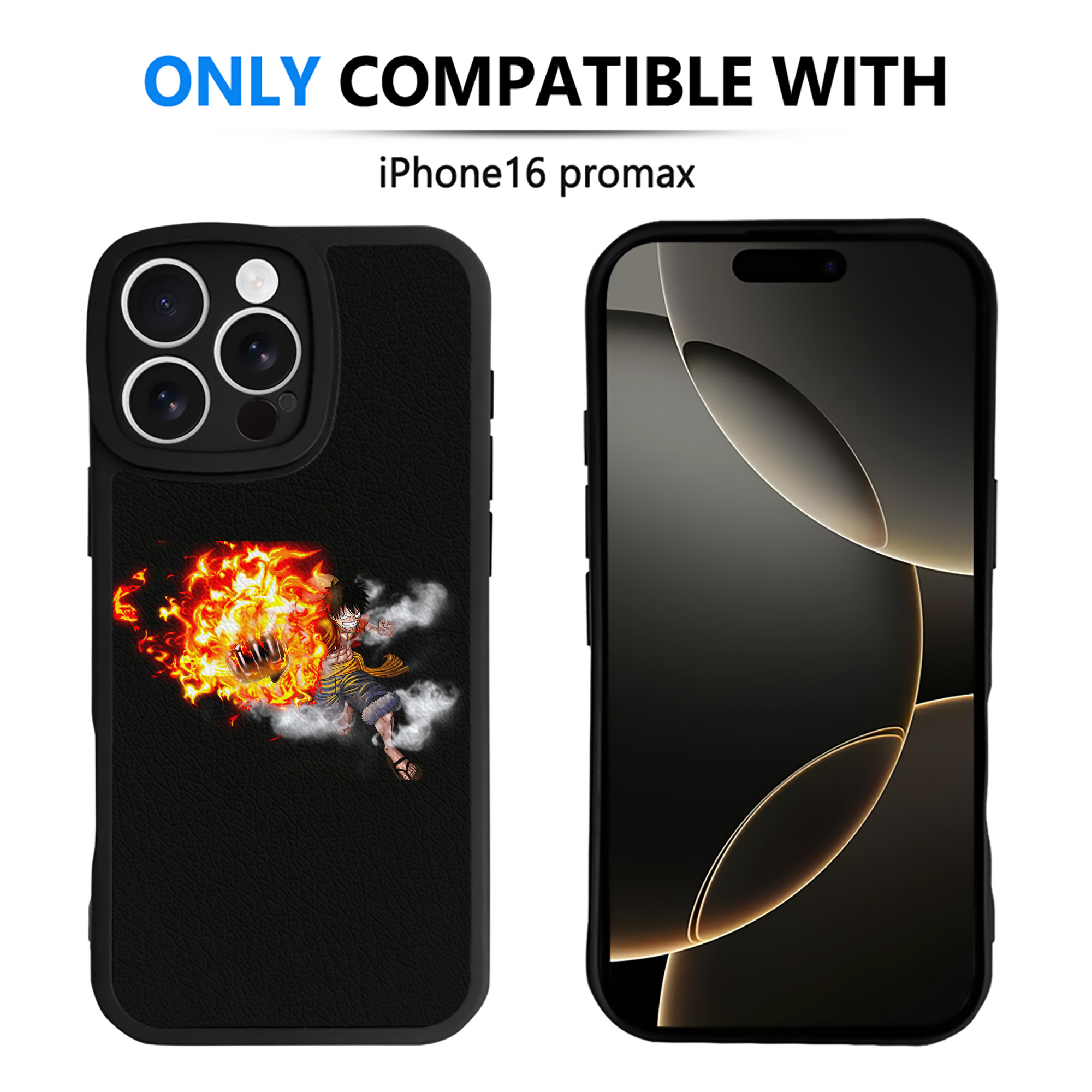 ワンピース モンキー・D・ルフィ ONE PIECE Monkey D. Luffy 【iPhone 16シリーズ対応】シリコンスマホケース（レザー調） 材質：シリコン